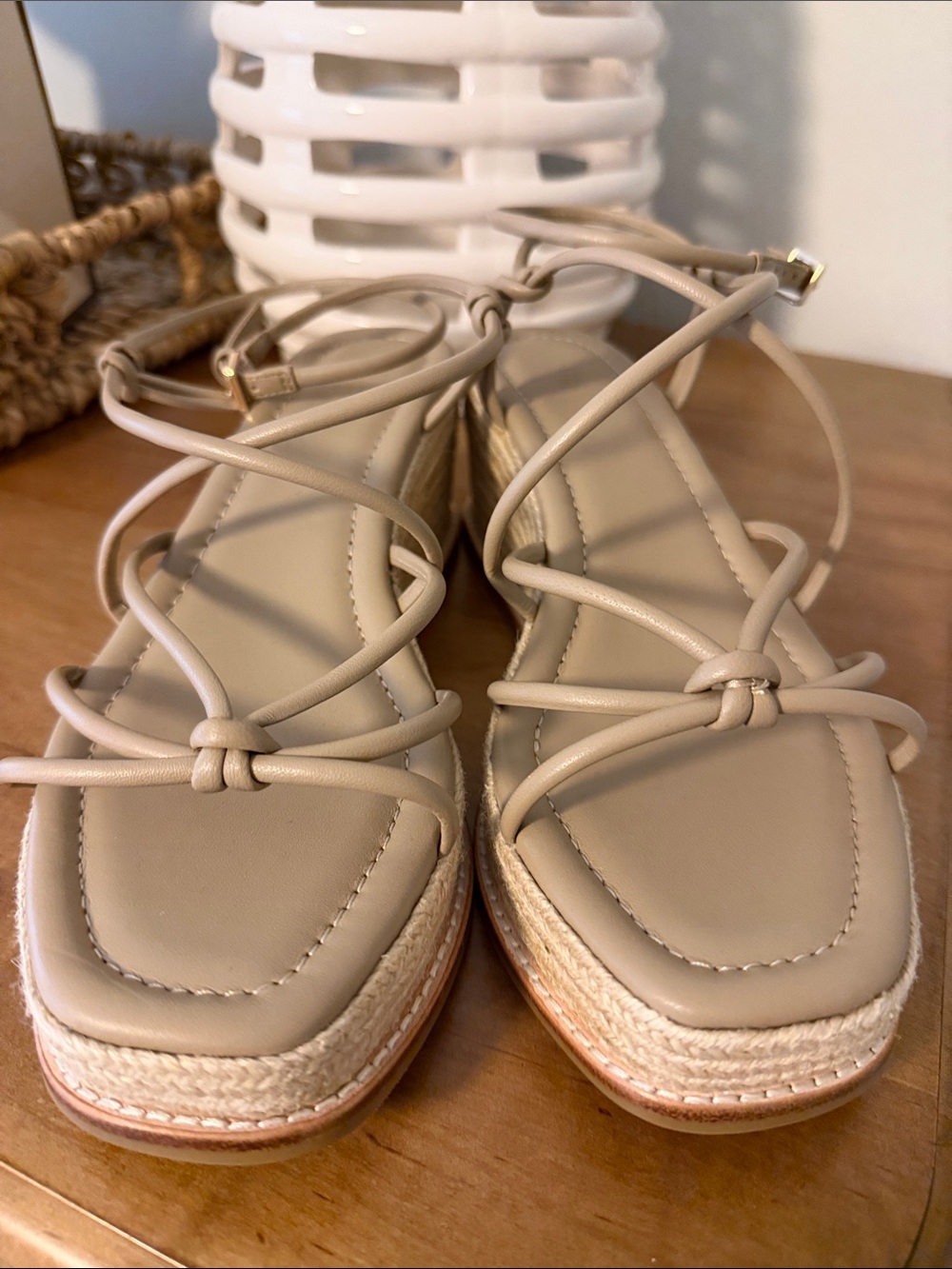 PAIGE Women’s Strappy Espadrille Sandals in Beige
